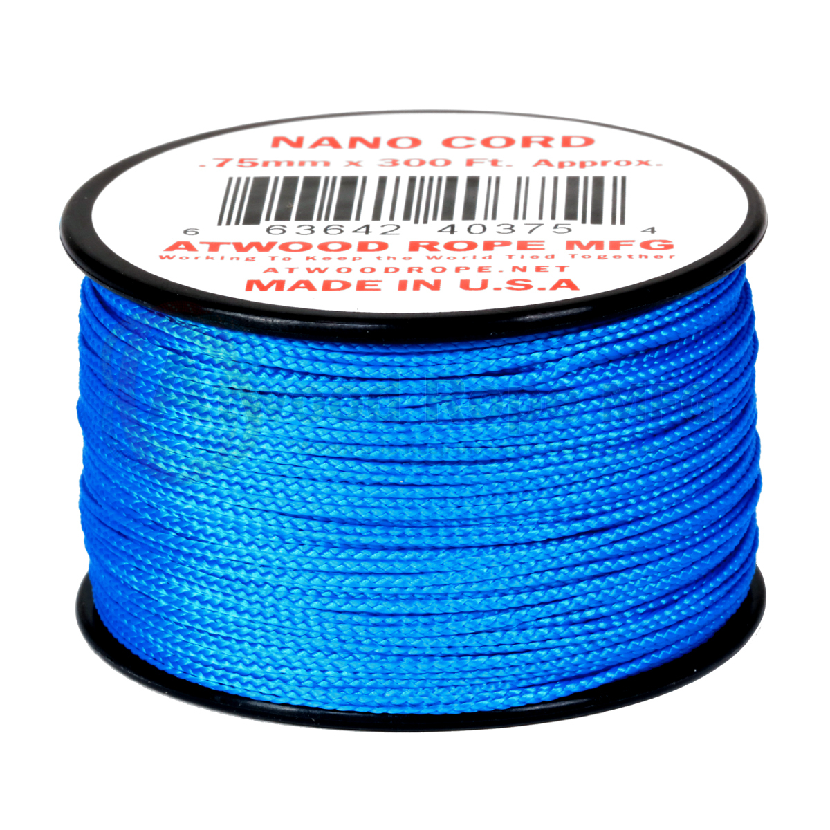 Atwood Rope MFG Nano Cord (36lb/17kg) 90m Made in USA, Various Colours