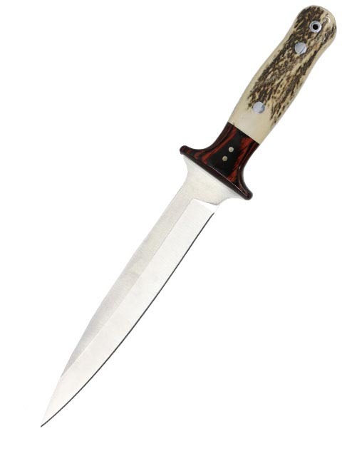 Nieto Pig Sticker Stag Hunting Fixed Blade Knife, Leather Sheath - STAG1N