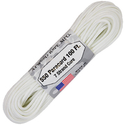 Atwood Rope MFG Paracord (550lb/249kg) 30m Made in USA, [Colour: White]