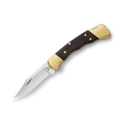 Buck Ranger, Finger Groove Folder Knife 112BRSFG, Leather Sheath