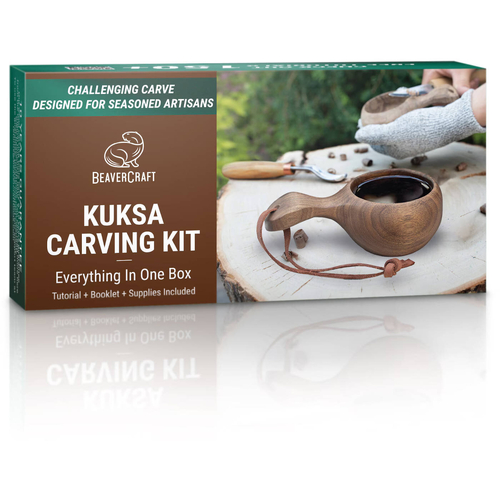 BeaverCraft DIY07 - Kuksa Walnut Carving Hobby Kit