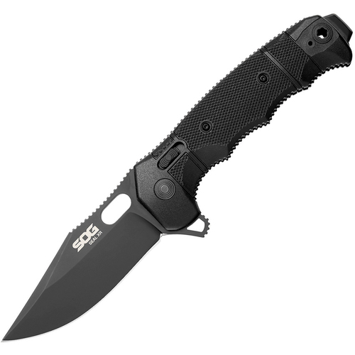 SOG Seal XR Black TiNi S35VN Folder Knife 12-21-02-57