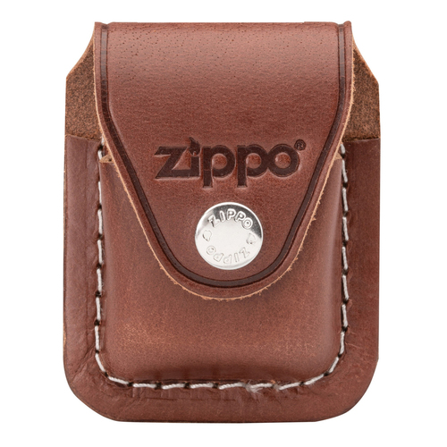 Zippo Leather Lighter Pouch, Brown with Metal Belt Clip - 98000